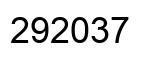 Number 292037 black image