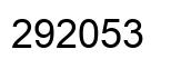 Number 292053 black image