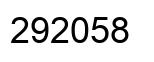 Number 292058 black image