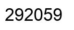Number 292059 black image