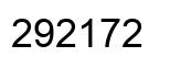 Number 292172 black image