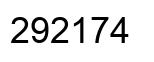 Number 292174 black image