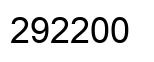 Number 292200 black image