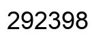 Number 292398 black image