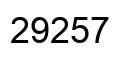 Número 29257 imagen negro