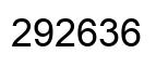 Number 292636 black image