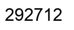 Number 292712 black image