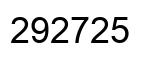 Number 292725 black image