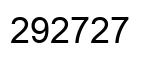 Number 292727 black image