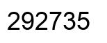 Number 292735 black image