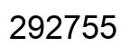 Number 292755 black image