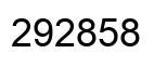 Number 292858 black image