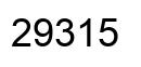 Number 29315 black image