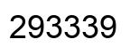 Number 293339 black image