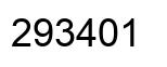 Number 293401 black image