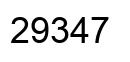 Number 29347 black image