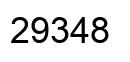 Number 29348 black image