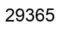 Number 29365 black image