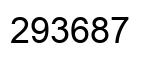 Number 293687 black image