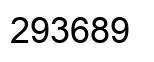 Number 293689 black image