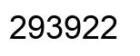 Number 293922 black image