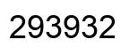 Number 293932 black image