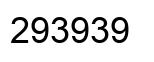 Número 293939 imagen negro