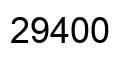Number 29400 black image