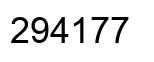 Number 294177 black image