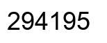 Number 294195 black image