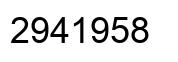 Number 2941958 black image