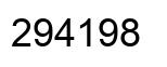Number 294198 black image