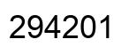 Number 294201 black image