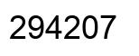 Number 294207 black image