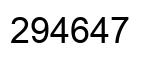 Number 294647 black image