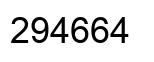 Number 294664 black image