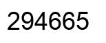 Number 294665 black image