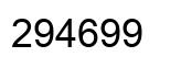 Number 294699 black image