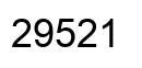 Number 29521 black image