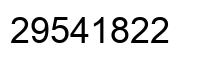 Number 29541822 black image