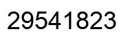 Number 29541823 black image
