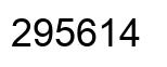 Number 295614 black image