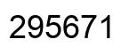 Number 295671 black image