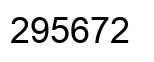 Number 295672 black image