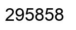 Number 295858 black image