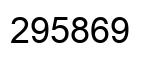 Number 295869 black image