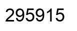 Number 295915 black image