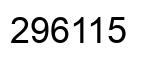 Number 296115 black image