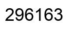 Number 296163 black image