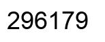 Number 296179 black image